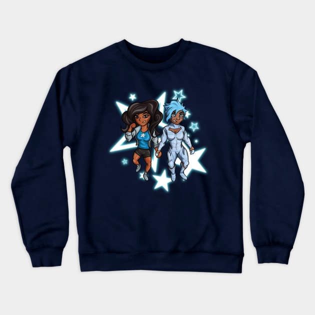 Stellar Gals Crewneck Sweatshirt by carcrashcarlos